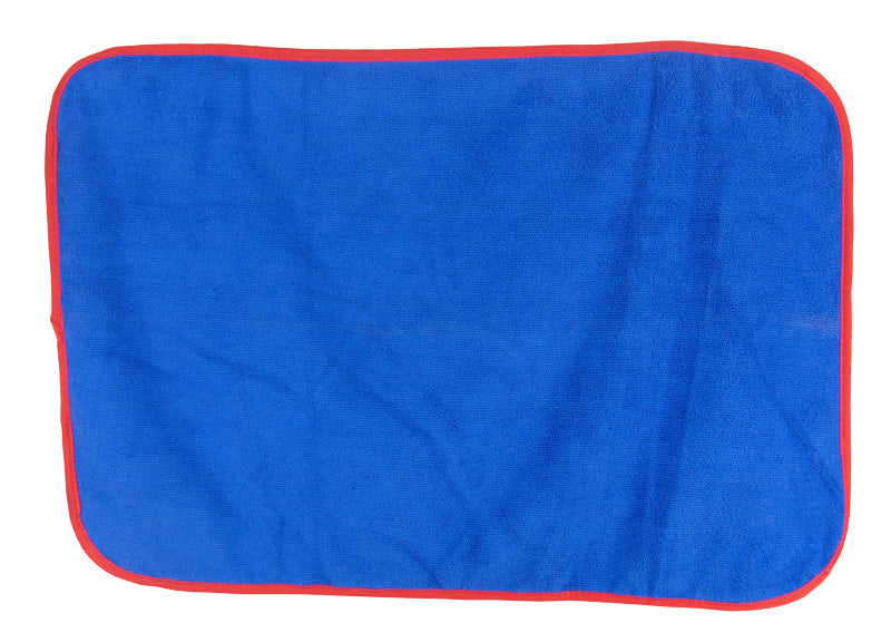 Deluxe Microfiber Towel Blue W-Red Overlay
