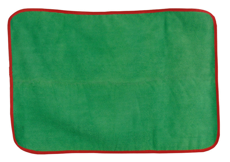 Deluxe Microfiber Towel Green W-Red Overlay