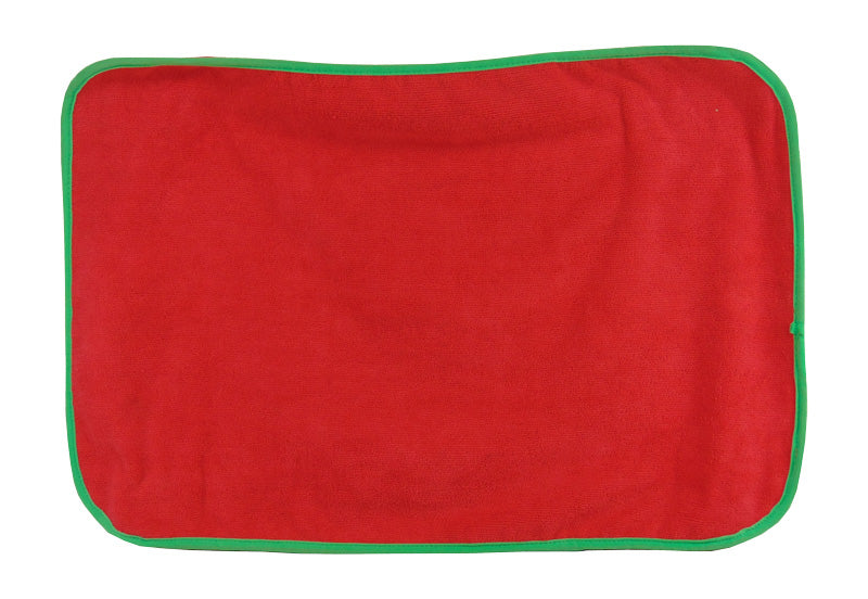 Deluxe Microfiber Towel Red W-Green Overlay
